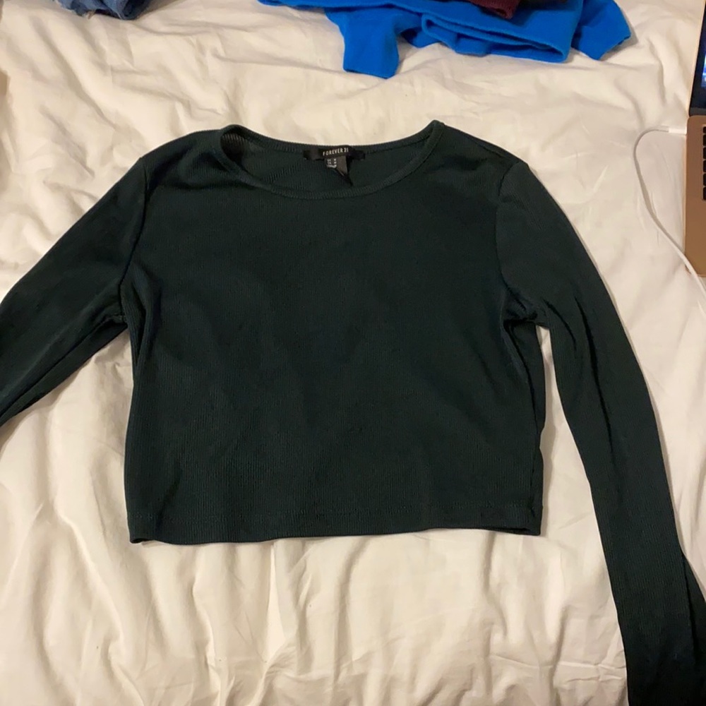 Ribbed cropped long sleeve